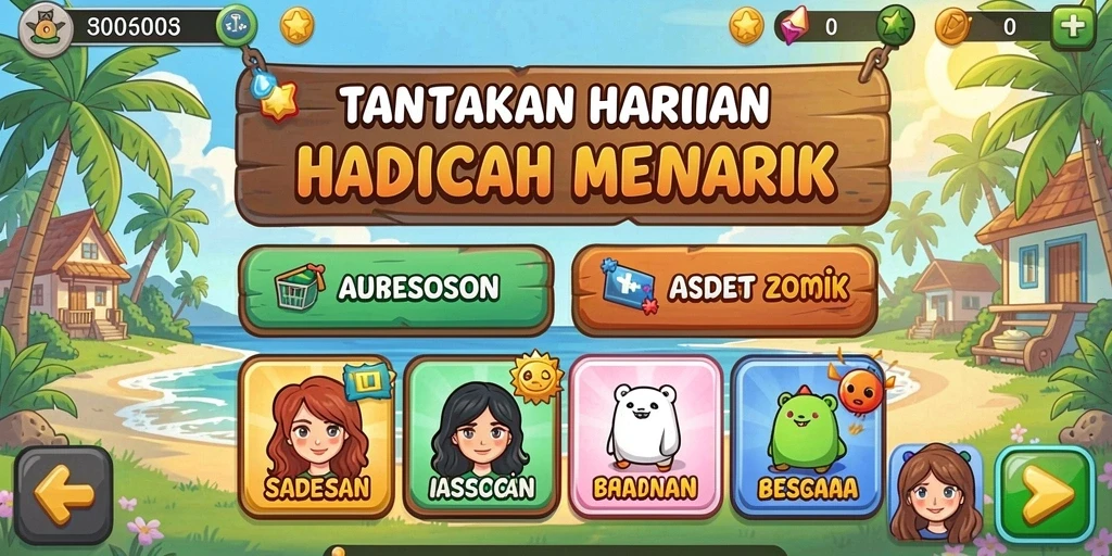 Tema permainan yang bervariasi dan seru.
