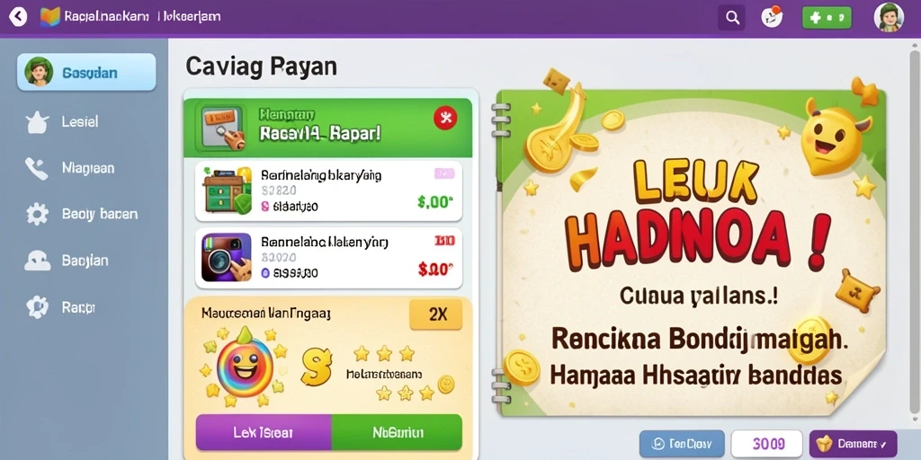 Fitur live chat untuk mendukung pemain.