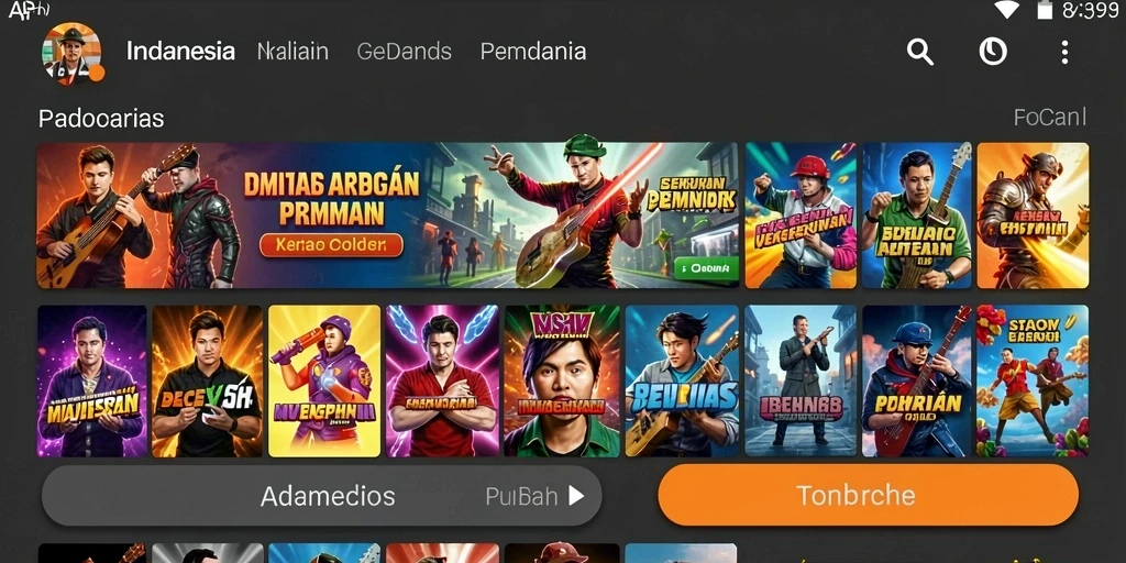 Screenshot kompetisi antara pemain.