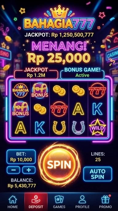 bahagia777 — layar beranda